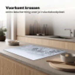 Bos - Sneeuw - Winter - Natuur - Wit Inductie beschermer vinyl 3mm klein -sfeer1