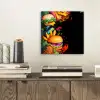 Fastfood - Graffiti - Hamburger - Eten - Modern aluminium wit klein -sfeer1