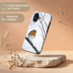 Roodborstje - Tak - Sneeuw - Winter - Levendig Toughcase MagSafe Apple iPhone 17 klein -USP_RandenV_FR