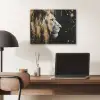 Portret - Leeuw - Abstract - Goud PET vilt klein -sfeer5