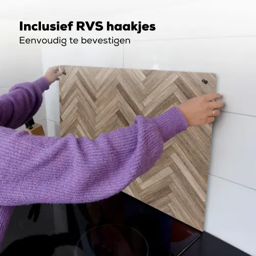 Patronen - Hout - Bruin Inductie beschemer met haakjes klein 777 -ky-ophangen-nl
