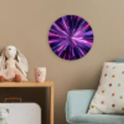 Lichtsnelheid - Ruimte - Roze - Paars Wandcirkel kunststof plaat 5mm dik klein -tsfeer1_kind