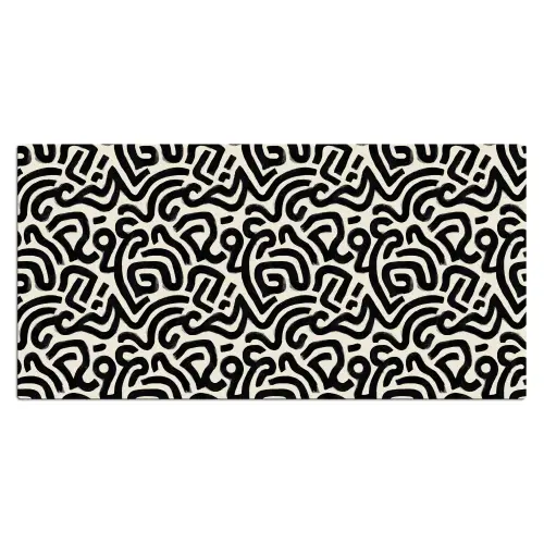 Modern - Abstract - Zwart Muismat XXL klein 681 -3d_leeg