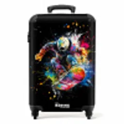 Snowboarder met graffiti NBS - Handbagage koffer - Unisex middel -productfoto_recht