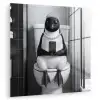 Pinguïn - Telefoon - Toilet - Zwart - Wit plexiglas 5mm klein -zzzproduct_nieuw