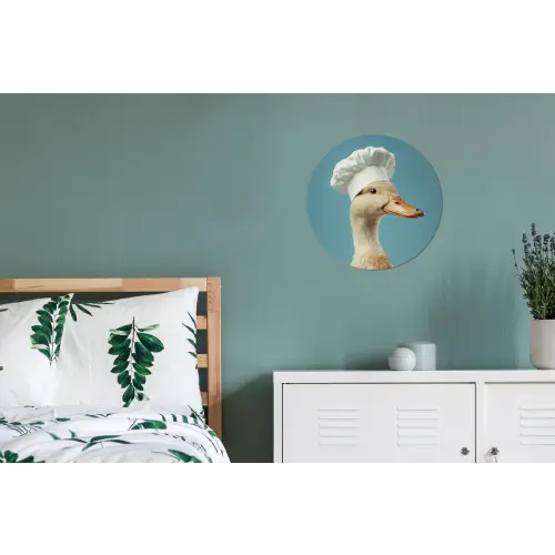 Eend - Koksmuts - Cute - Vogel Wandcirkel aluminium klein -slaapkamer