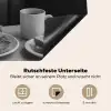 Kat - Koffie - Brood - Zwart Inductie beschermer vinyl 3mm middel -tsfeer4_DE