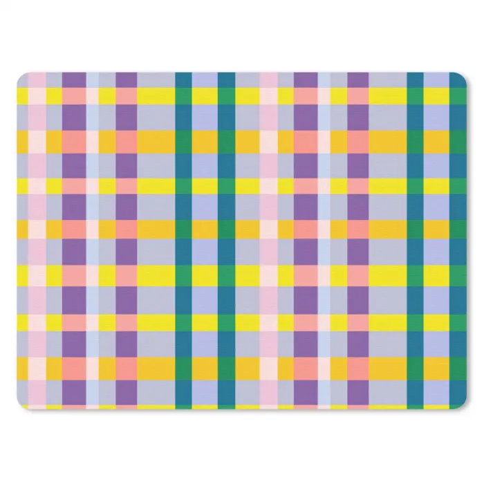 Ruit - Patroon - Kleurrijk muismat rubber klein 262 -3d