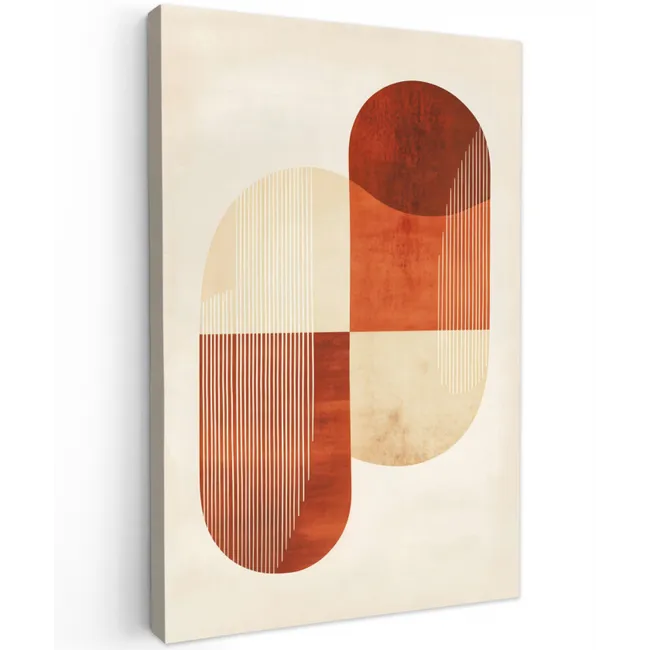 Bogen - Beige - Vormen Tuinposter op houten frame 2 cm dik klein -3d