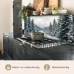 Weg - Sneeuw - Naaldbos - Winter - Avontuurlijk keuken achterwand 2 middel -usp_NL
