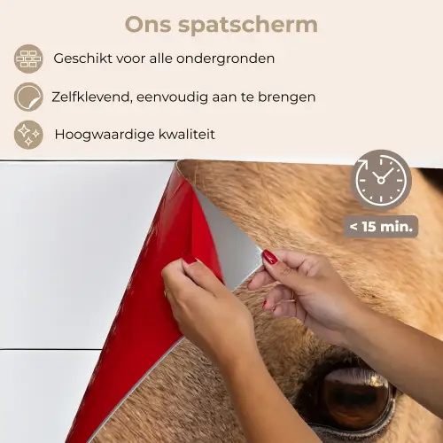 Paard - Oog - Bruin keuken achterwand spatscherm klein -spatscherm_NL