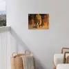 Tijger - Geschilderd - Oranje - Penseelstreken tuinposter los doek klein -sfeer8