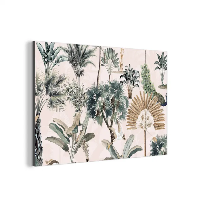 Retro - Jungle - Natuur - Dieren aluminium wit klein -3d