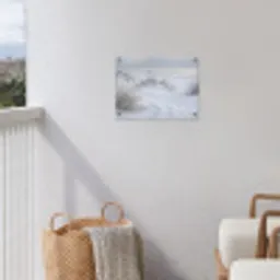 Duinen - Sneeuw - Strand - Winter - Serene tuinposter los doek klein -sfeer8