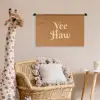 Yee haw - Bruin - Minimalistisch Wandkleed katoen klein -wsfeer5_kind