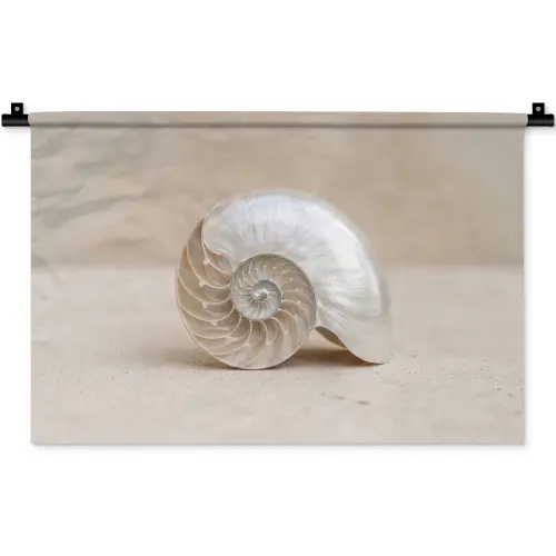 Schelp - Spiraal - Beige Wandkleed katoen klein -zz3d