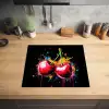 Kersen - Fruit - Graffiti - Verf - Abstract - Modern - Kleurrijk Inductie beschermer vinyl 3mm middel -sfeer5