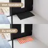Patroon - Oranje - Fijn - Strepen Deurmat klein -voor-na_DE