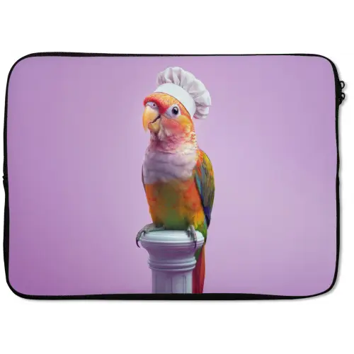 Papegaai - Koksmuts - Pilaar - Vogel laptophoes neopreen klein -zkaufland3dotto