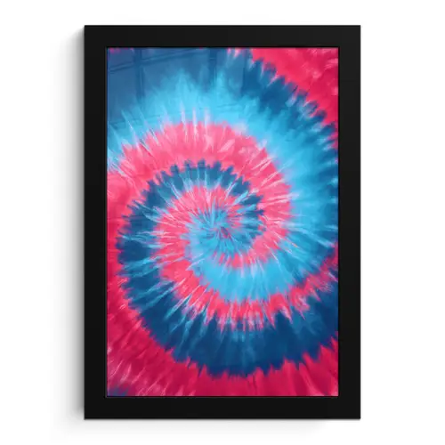Spiraal - Roze - Draaiend fotolijst zwart zonder passe partout klein -3d