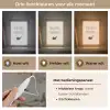 Vlees - Minimalistisch - Beige - Quote Light Box met kabel (Wandlamp) klein -USP_lichtkleurNL