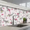 Vis - Koi - Bloemen - Patronen keuken achterwand 2 middel 871 -3d_schuin