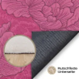 Pioenrozen - Energiek - Roze Vloerkleed Rechthoek klein 1091 -uniquesellingpoint_antislip_DE_DE