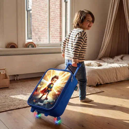 Gerard goldstar Kinderkoffer - Blauw klein -sfeer1