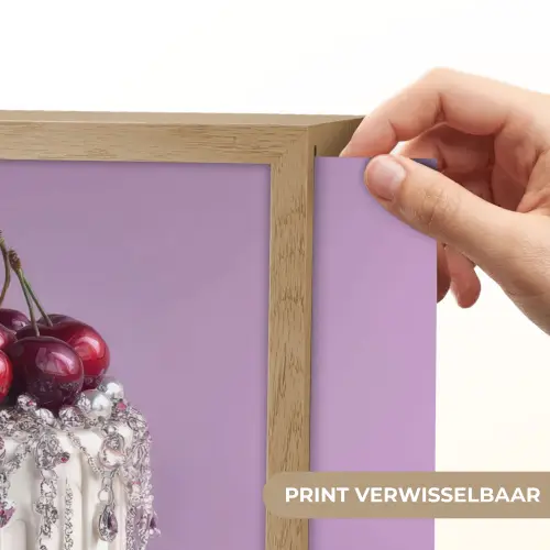 Taart - Kersen - Juwelen - Rood Light Box met batterij (Wandlamp) middel -USP_websiteprintNL