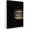 Sardines - Blik - Zwart - Vissen Tuinposter op houten frame 2 cm dik klein -3d