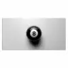 Biljartbal - Getal - Acht - Wit Muismat XXL klein -3d_leeg