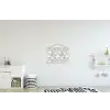 Bohemian - Bloemen - Bladeren - Jungle - Tropical textielposter latten blank klein -kinderkamer