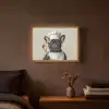 Bril - Hond - Kok Light Box met batterij (Wandlamp) middel -sfeer4