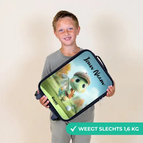 Golf - Dino - Groen Kinderkoffer - Zwart klein -sfeer4_NL
