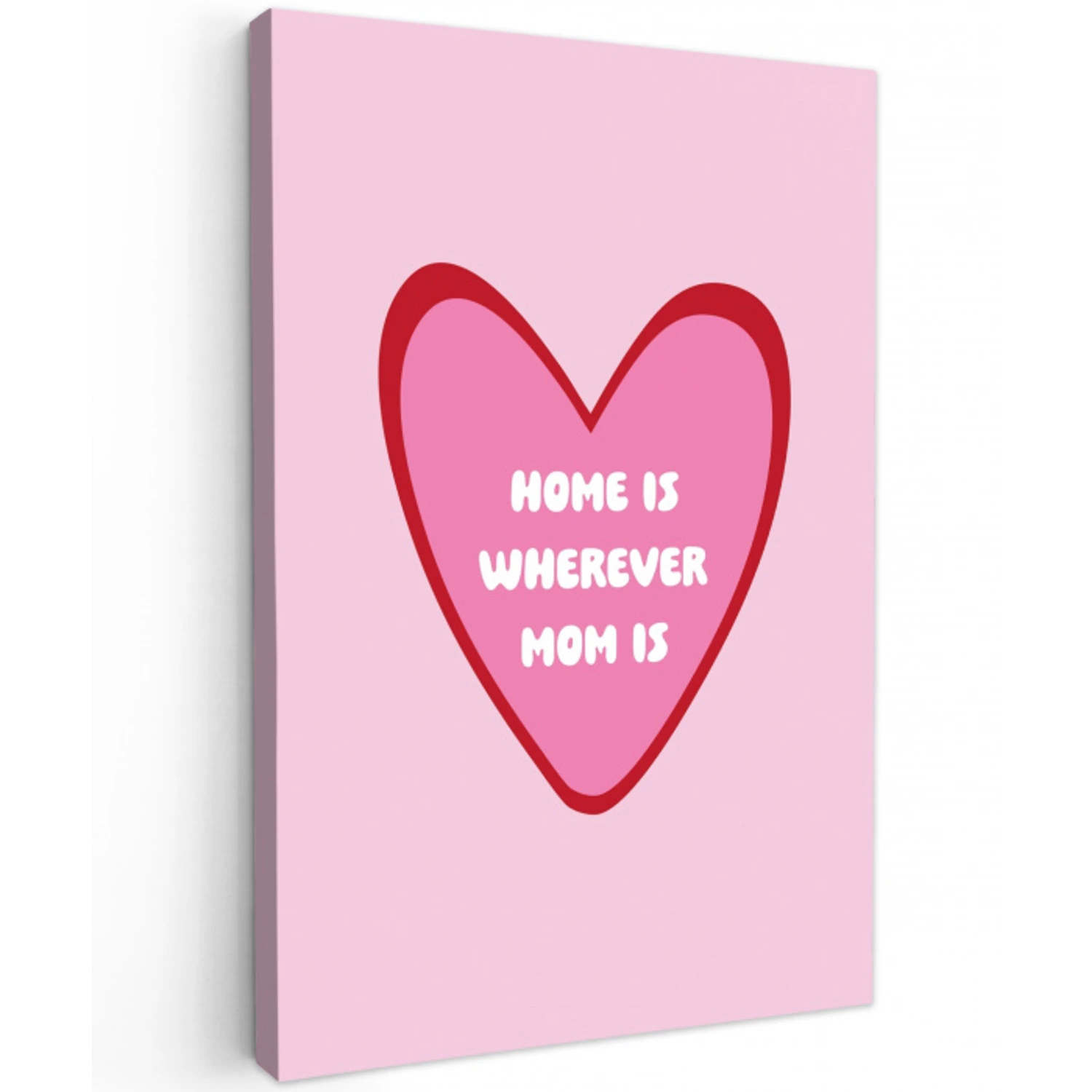 Quote - Moeder - Roze Tuinposter op houten frame 2 cm dik middel -3d