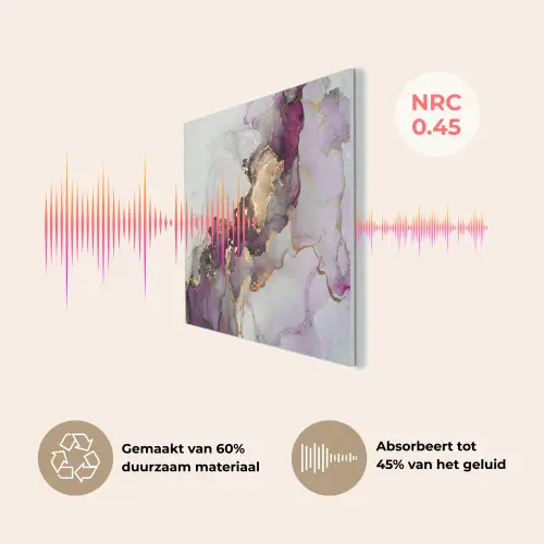 Marmer - Abstract - Goud - Paars PET vilt klein -USP_NL