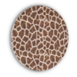 Giraf - Vacht - Klassiek - Bruin Akoestische PET Vilt - Rond klein -3d
