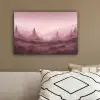 Landschap - Mistig - Roze canvas 2cm klein -sfeer3