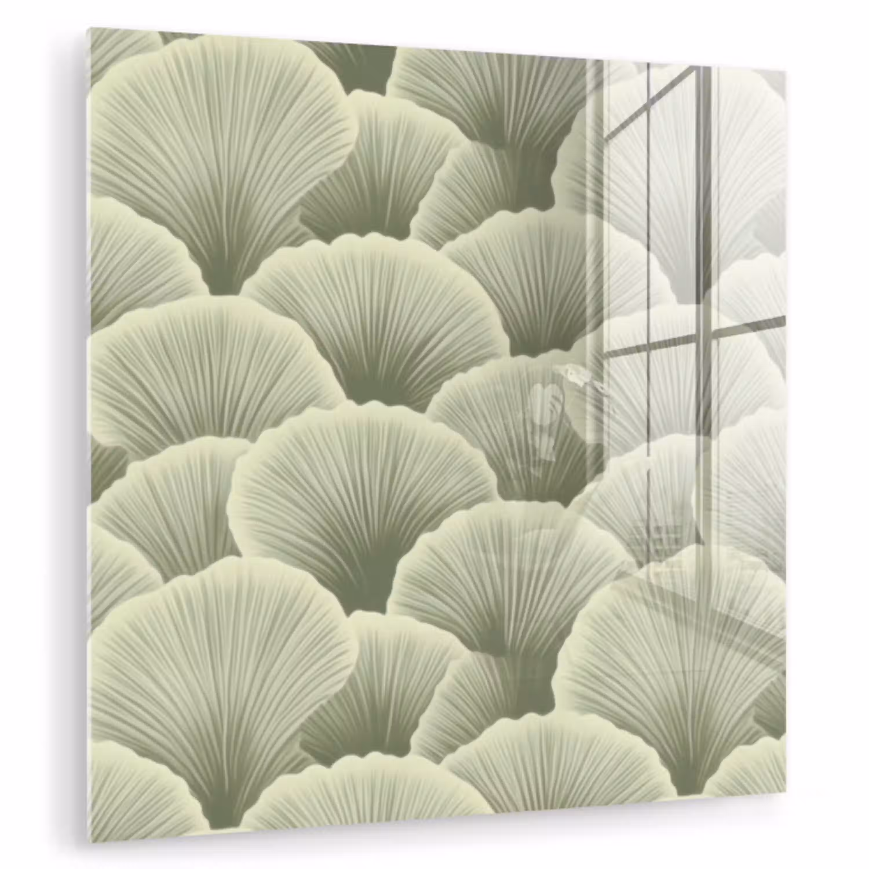 Waaier - Blad - Groen plexiglas 5mm klein 11 -zzzproduct_nieuw