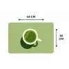 Minimalistisch - Kopjes - Matcha -Groen Placemat vinyl groot -specs