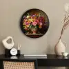 Kleuren - Boeket - Vaas - Hout Fotolijst rond zonder passe partout klein -sfeer1