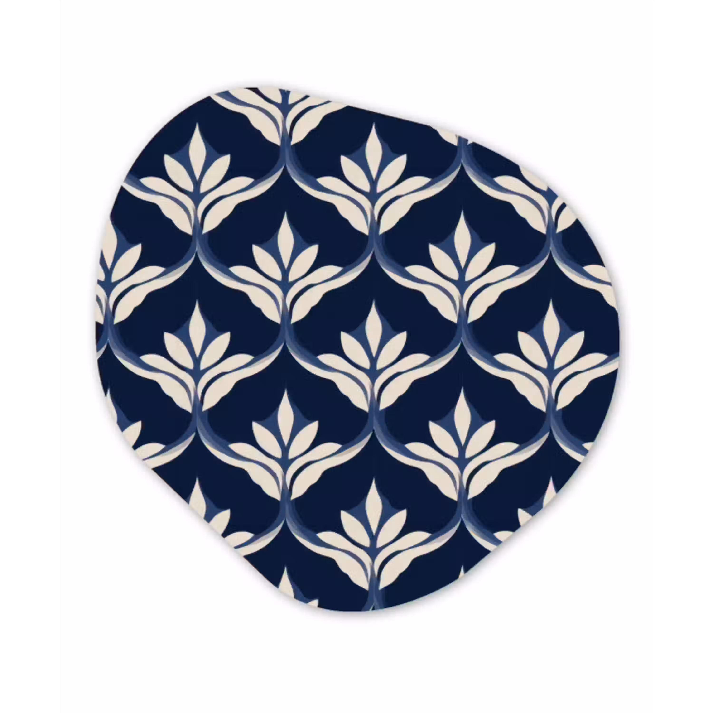 Modern - Ontwerp - Blauw Wandcirkel Organisch Forex 3mm klein 629 -3d