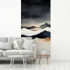 Bergen - Donkerblauw - Landschap fotobehang vinyl groot -woonkamer