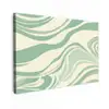 Organische lijnen - Mintgroen - Marmer canvas 2cm klein -z3d