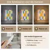 Stroken - Blauw - Patroon - Abstract Light Box met kabel (Tafellamp) klein -USP_lichtkleurNL