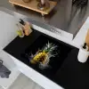 Ananas - Fruit - Water - Planten - Zwart Inductie beschemer met haakjes middel -sfeer1