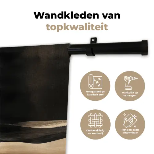 Maan - Cirkel - Goud Wandkleed katoen klein -sfeer2