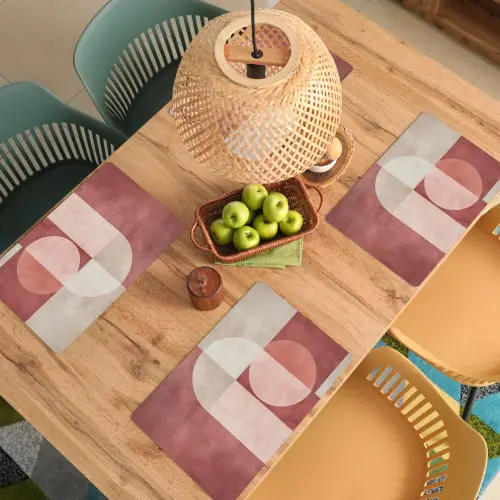 Figuren - Abstract - Roze Placemat vinyl groot -zzsfeer5_Kitchenyeah-website