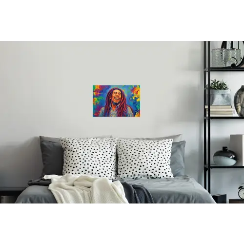Regenboogkleuren - Man - schilderij Muursticker klein -slaapkamer