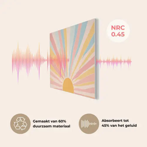 Illustratie - Zon - Pastelkleuren PET vilt klein -USP_NL